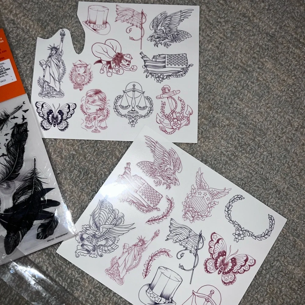 Temporary tattoo bundle; minimalist looks & Fourth of July